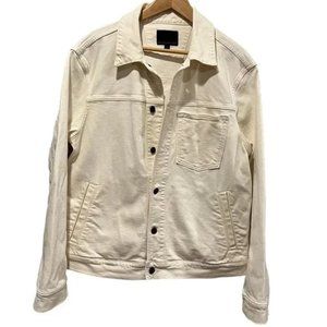 Banana Republic Trucker Jacket, Organic Cotton, Natural, Large